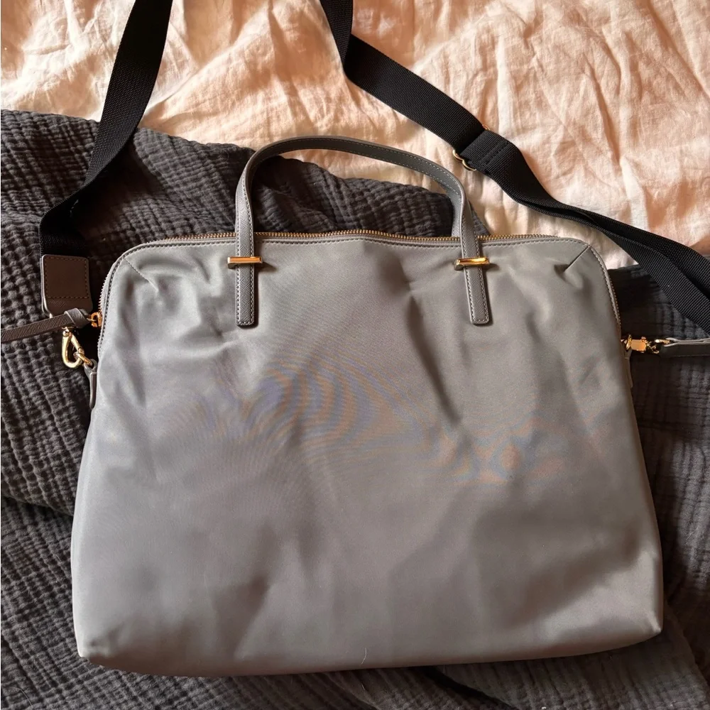 🌟FLASH SALE NO OFFERS Kate Spade Blue Gray Nylon Briefcase Laptop Bag NWOT